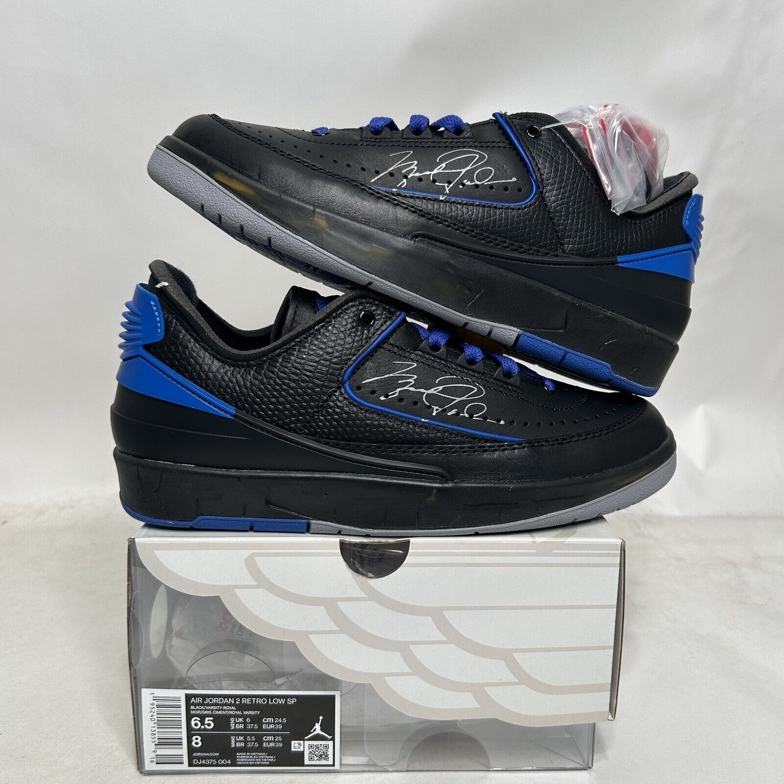 Off-White X Air Jordan 2 Retro Sp Low “Black Varsity Royal” 2024
